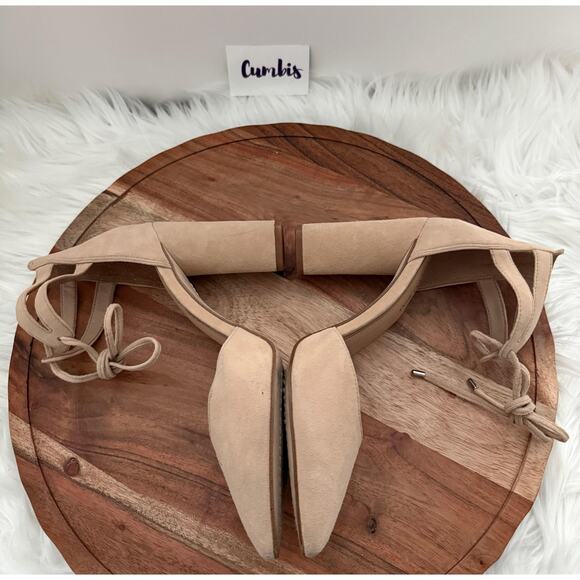 Gianni Bini Shoes Womens‎ Size 7M D'Orsay Ankle Tie Block Heel Pumps Pointed Toe - Picture 7 of 13